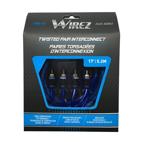 CABLE RCA BL.TWISTE 17' (4CH) - Récréashop