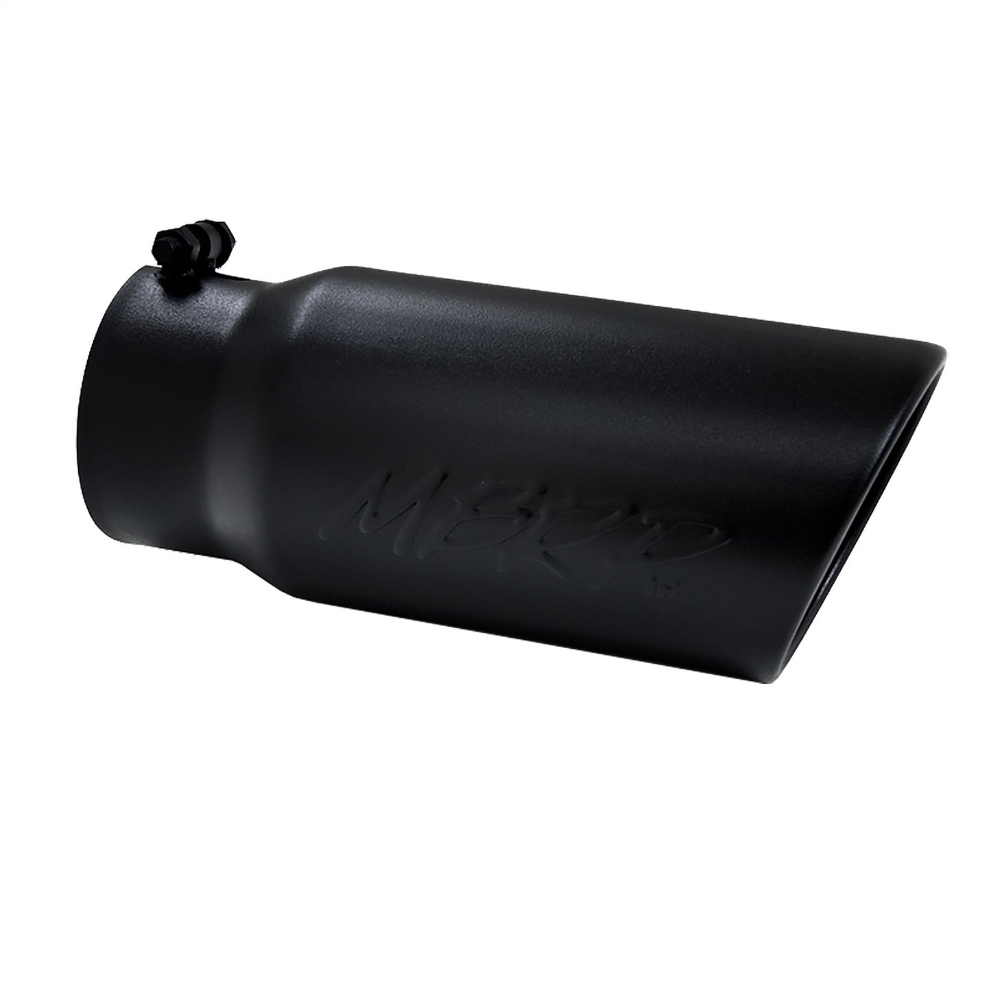 Blk Coated Tip 5"OD Angled Rolled End 4"IN 12"Length - Récréashop