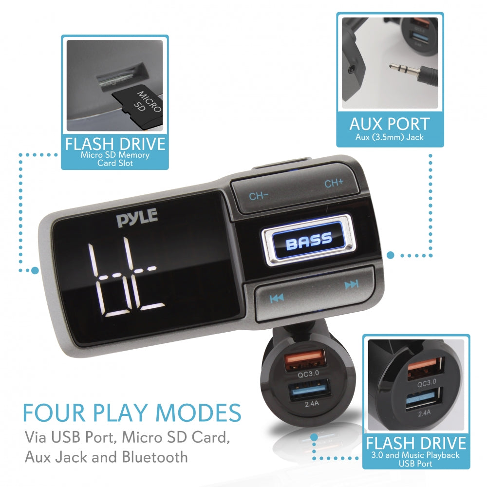 Bluetooth FM TRANS. CHARGEUR MP3/AUX/USB/Micro SD - Récréashop