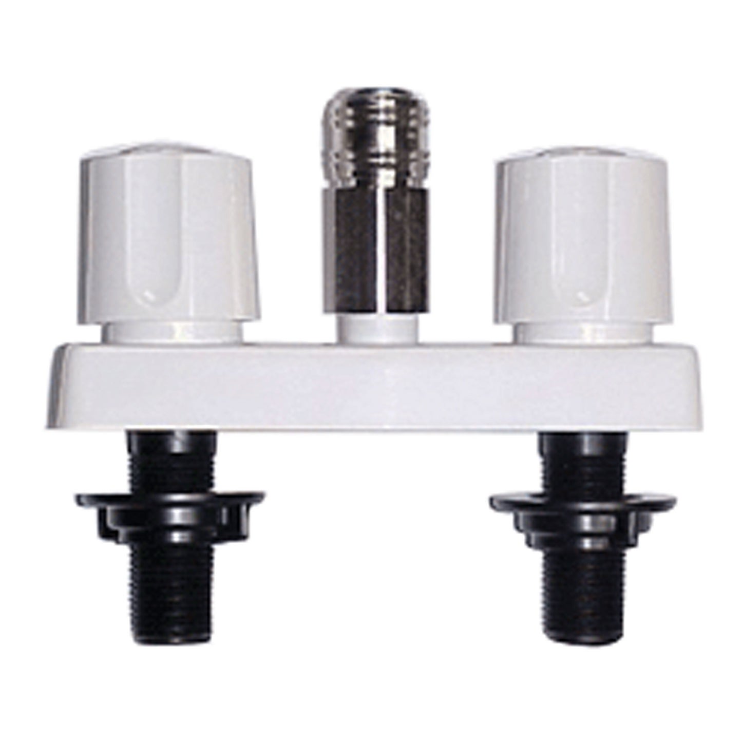 ROBINET AV/ DECONNEXION RAPIDE, 3-3/8", BLANC - Récréashop