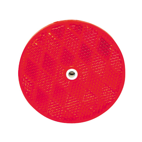 Partuto 6Pcs 1.73X0.31 Reflector Universal - Reflectante Redondo Para Motocicleta, Aumenta La Visibilidad Y Seguridad En La Carretera - Plástico Rojo