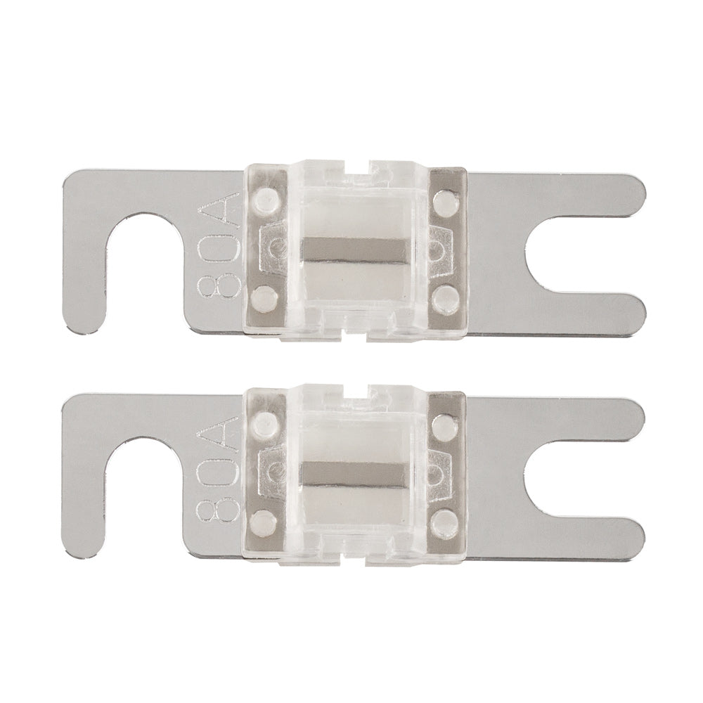 FUSIBLES MINI ANL 80 AMP SÉRIE v8 PLAQUÉ NICKEL- PAQUET DE 2 - Récréashop