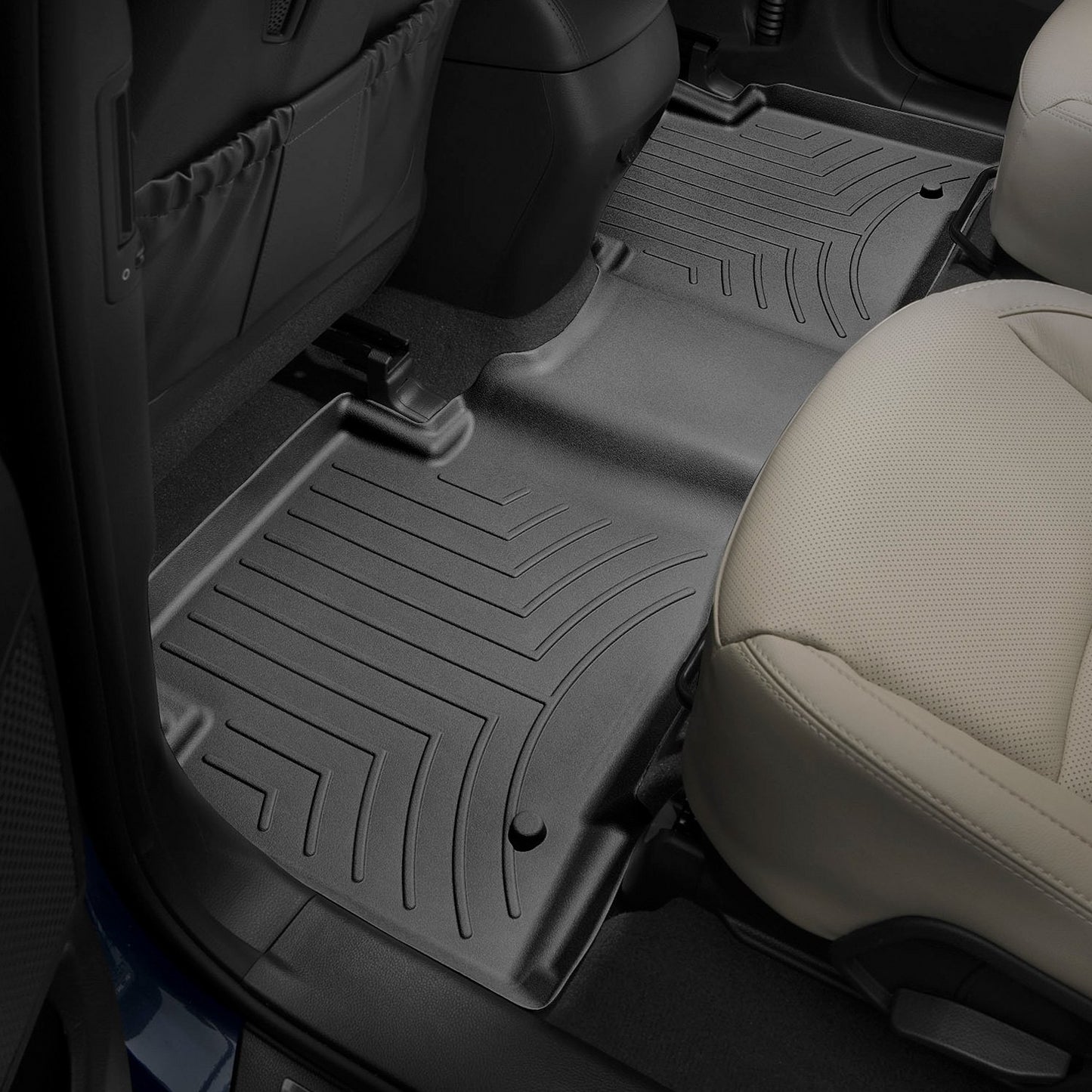 Tapis Arriere Noir Hyundai Sante Fe 13-19