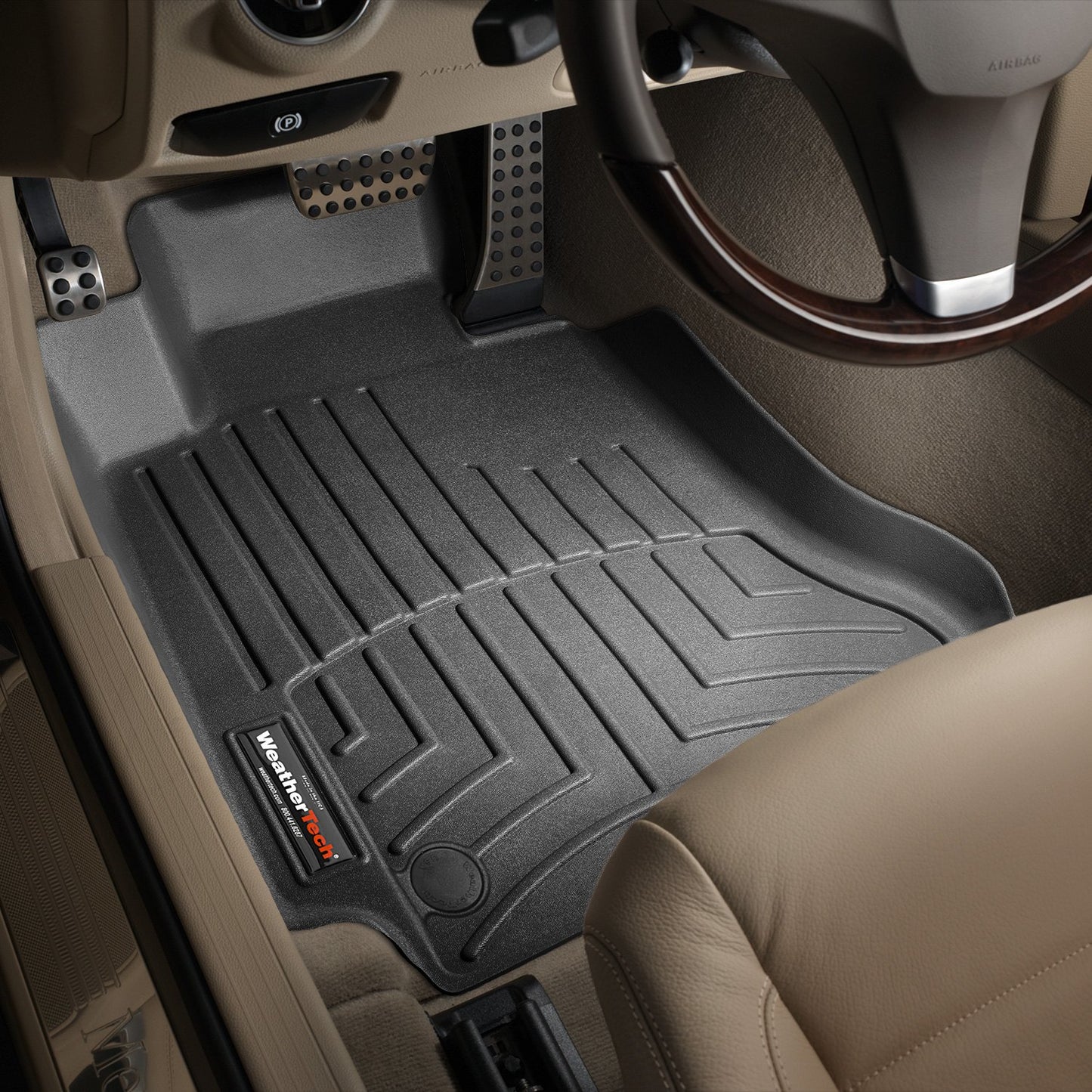 Tapis Avant Noir Merc.E-Class 12-17 - Récréashop