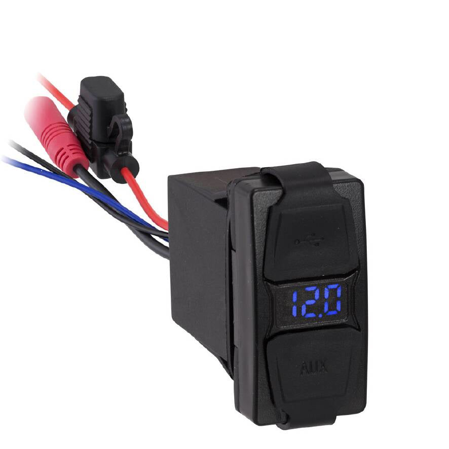 Voltmètre Numérique 2.1A/5V - 3.5/USB - Récréashop