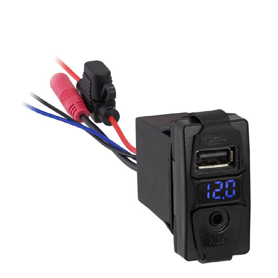 Voltmètre Numérique 2.1A/5V - 3.5/USB - Récréashop