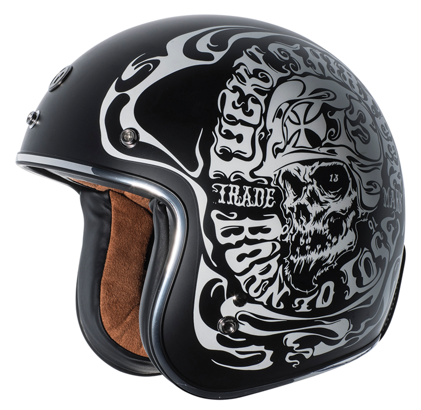 TORC T-50 - Lucky 13 Smoke Skull Noir mat - Récréashop