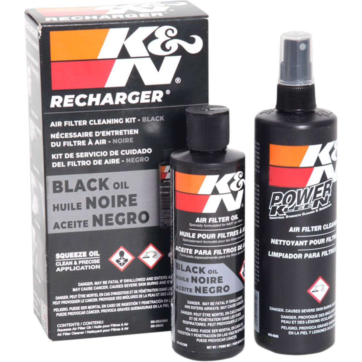 K&N - Kit d'entretien de filtre à air pour recharge - Récréashop