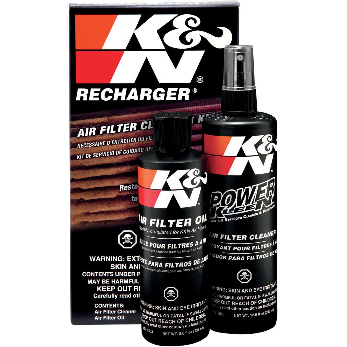 K&N - Kit d'entretien de filtre à air pour recharge - Récréashop
