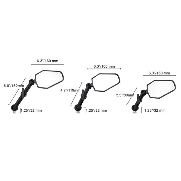 DoubleTake Mirror Miroir Adventure avec bras 3.5" de long - Récréashop