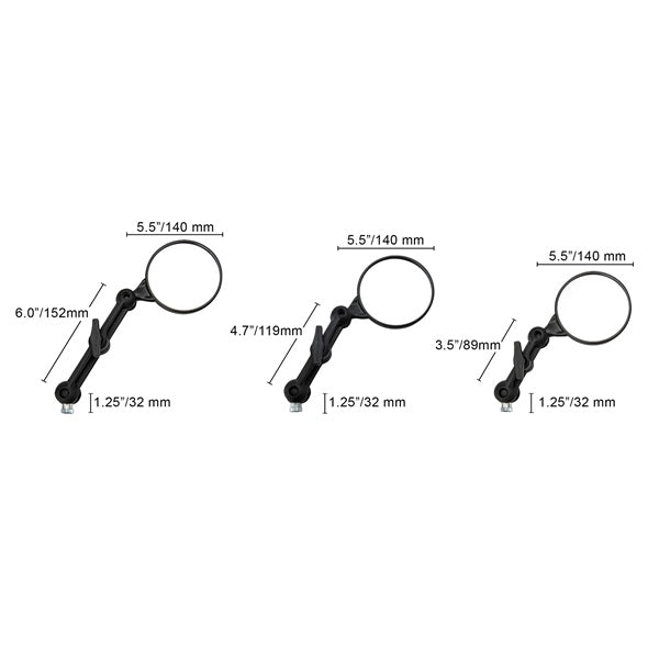 DoubleTake Mirror Miroir Dual Sport avec bras 4.7" de long - Récréashop