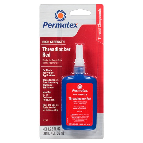 Permatex Bloqueur de filets rouge grande force Liquide - RecreaShop