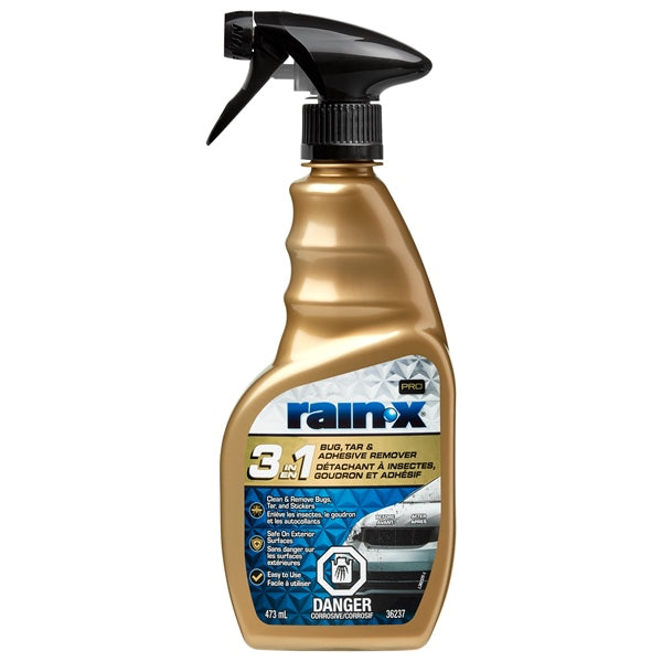 RAIN-X Nettoyant 3 en 1 pour insectes, goudron et adhésifs 473 ml - RecreaShop