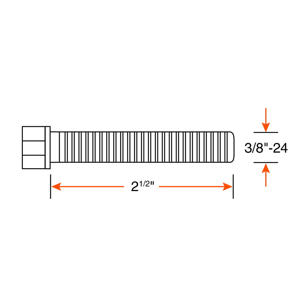 Boulon de ressort 3/8"-24 x 2 1/2" 2K-7K - RecreaShop