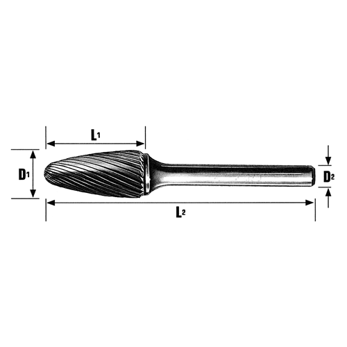 BURIN CARBURE SF5NF 1/2X1 - Récréashop