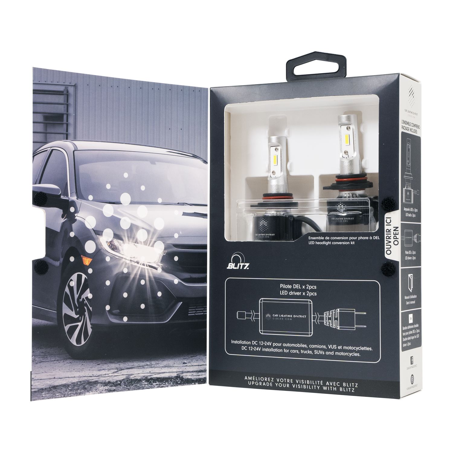 CLD CLDBL9012 9012 Kit DEL 7000 Lumens - Récréashop