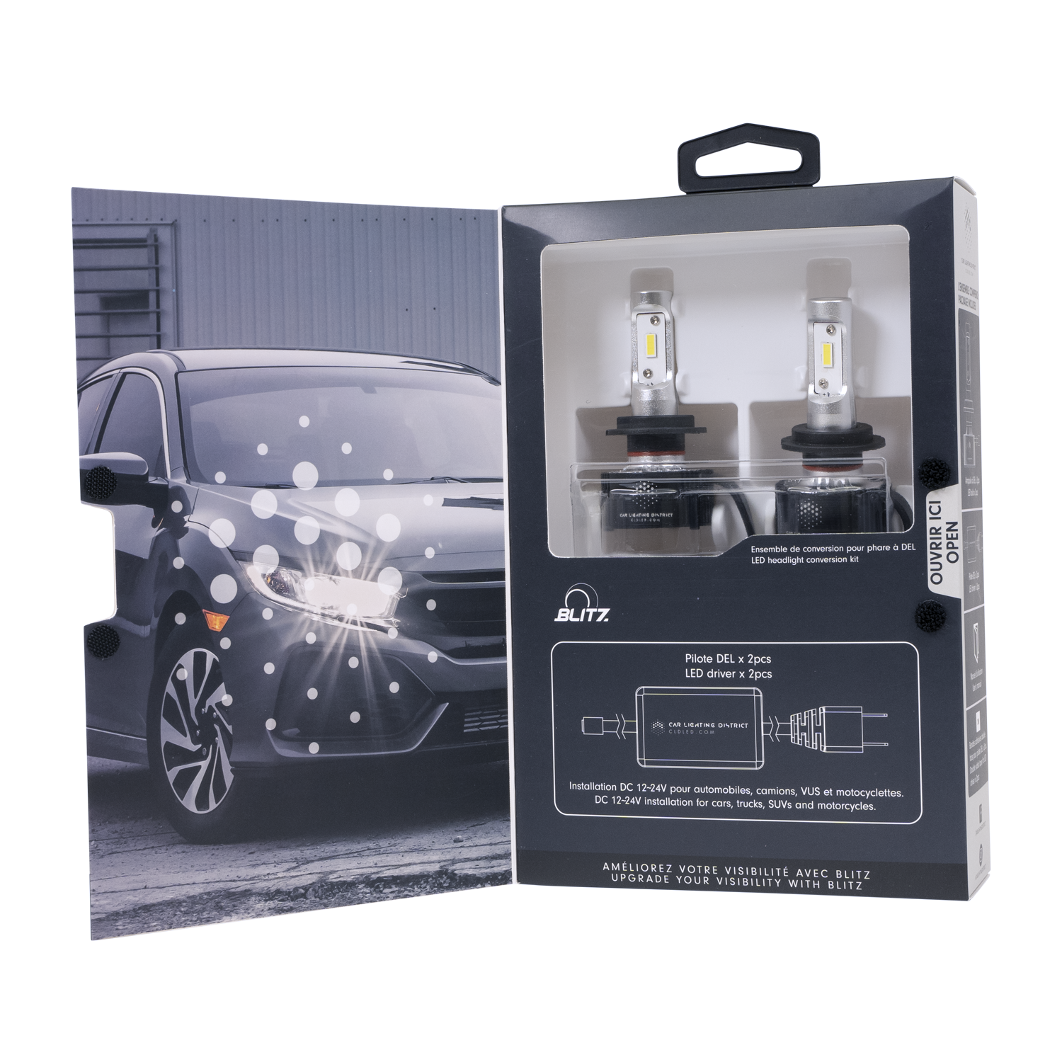 CLD CLDBLH7 H7 Kit DEL 7000 Lumens - Récréashop