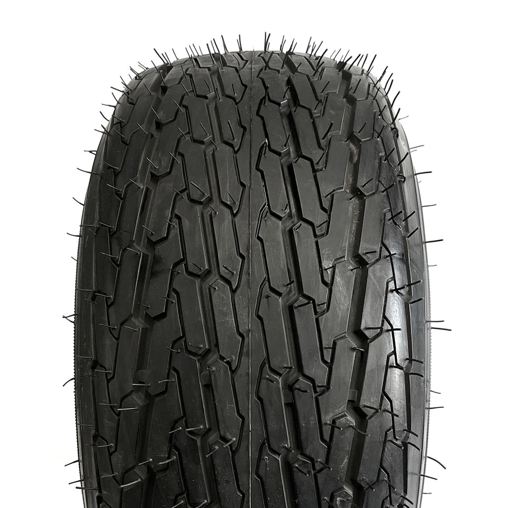 Pneu 215/60-8 18 1/2" x 8 1/2" x 8" 8 plis LRD 990 lbs Roadguider et jante 8" 4 trous blanche - RecreaShop