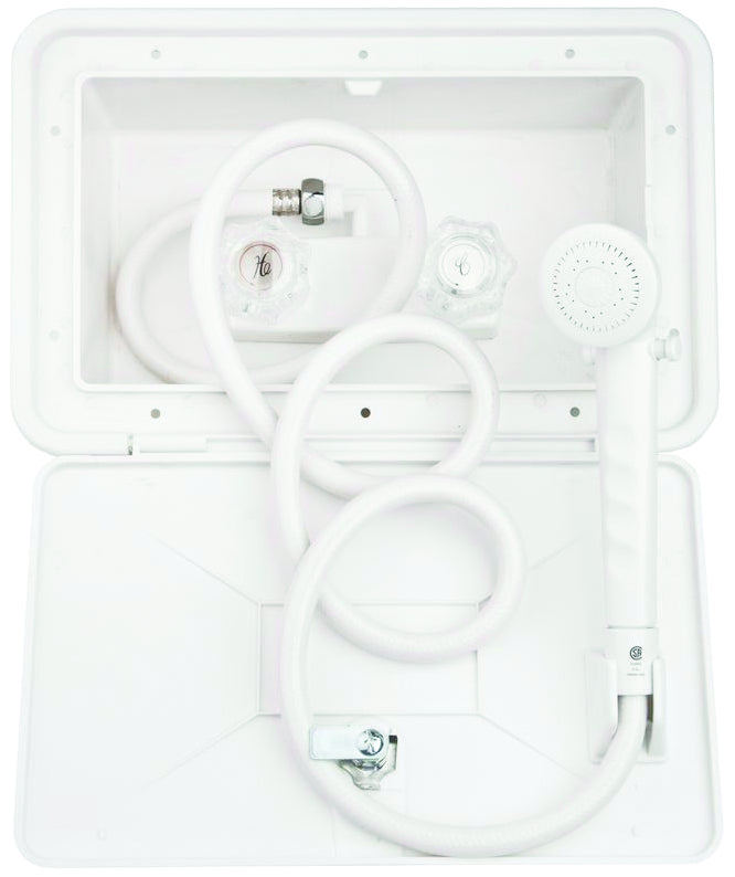 WHITE RV EXTERIOR SHOWER KIT