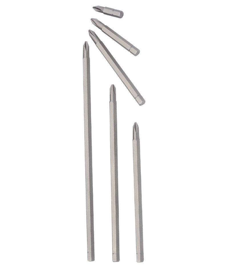 PH 2 PHILIPS SCREWDRIVER BIT 1/4" HEX SHANK 125mmL - Récréashop