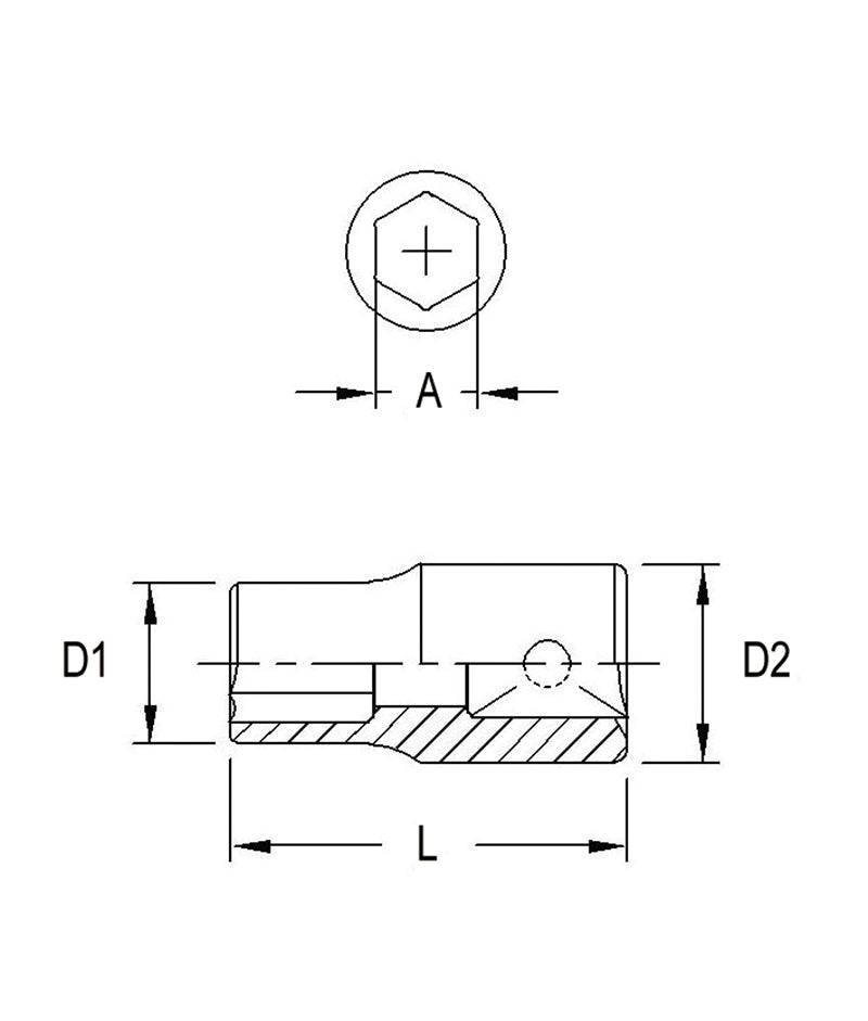 CHROME SOCKET 1/4DR X 13MM - Récréashop