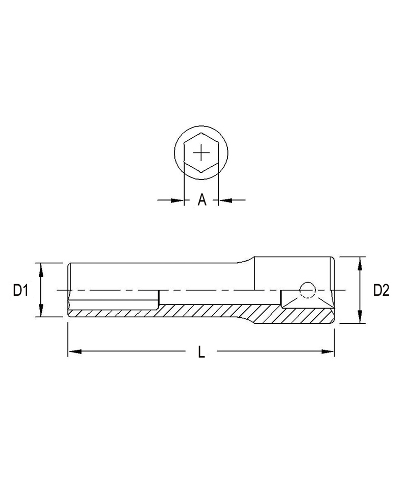 CHROME SOCKET PROF. 1/4DRx5/1 - Récréashop