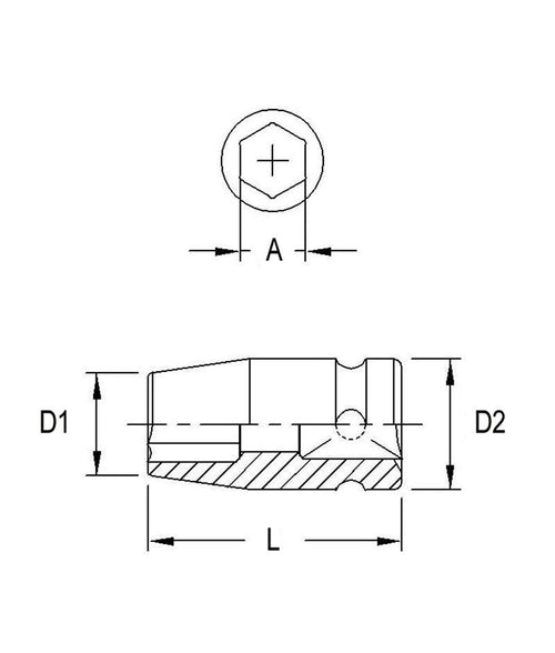 3/8DR. DOUILLE PERC. 14MM - Récréashop