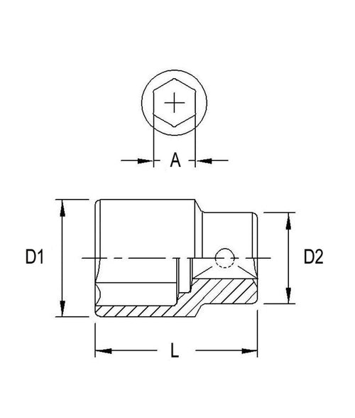 1/2DR. DOUILLE PERC. 18MMX38L - Récréashop