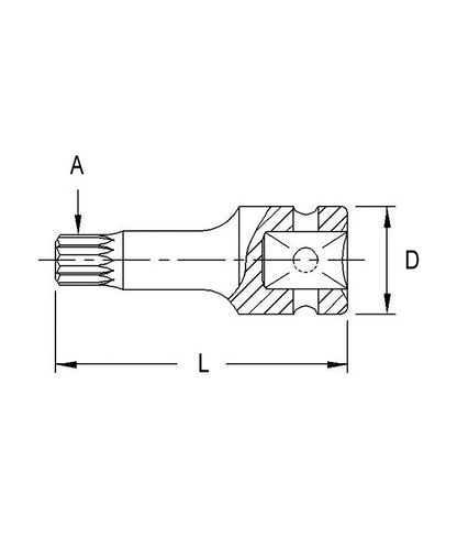 1/2DR M14 TRIPLE SQUARE HEAD