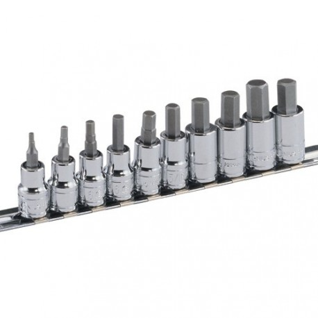 ENSEMBLE DE DOUILLES HEXAGONALE 3/8" METRIQUE 10 PIECES - Récréashop