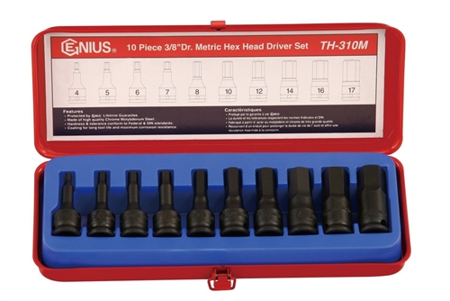DOUILLES A PERCUSSION HEXAGONALE  3/8" METRIQUE 10 PIECES - Récréashop