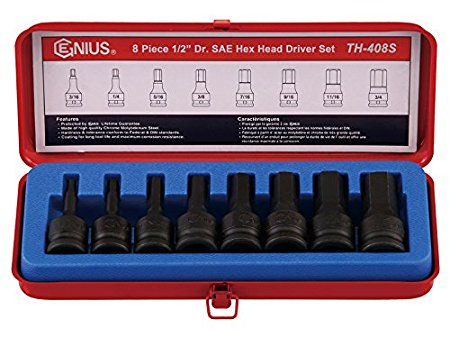 ENSEMBLE DE DOUILLES HEXAGONALE A PERCUSSION  1/2"8 PIECES - Récréashop
