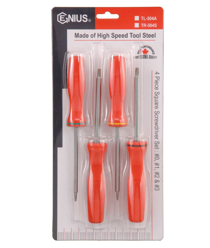 4PC SQUARE SCREWDRIVERS S0-1 - Récréashop