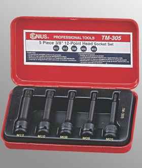 Ensemble De Douille 5 Pcs 3/8" Dr. Triple Square - Récréashop