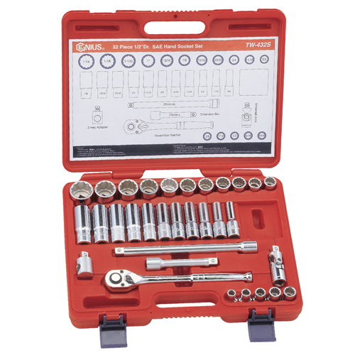 DOUILLES 1/2DR SAE CHR  32PCS - Récréashop