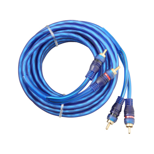 BLUE TWISTED RCA WIRES 1` - Récréashop