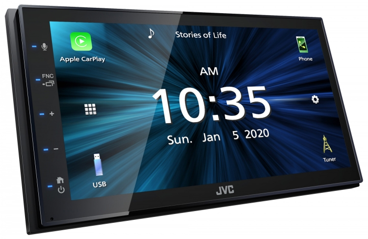 JVC Récepteur Multimédia Numérique 2-Din 6.8'' sans CD - Récréashop