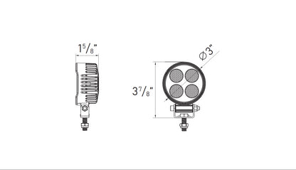 LUMIÈRE DE TRAVAIL DEL 3" ROND 2200LM