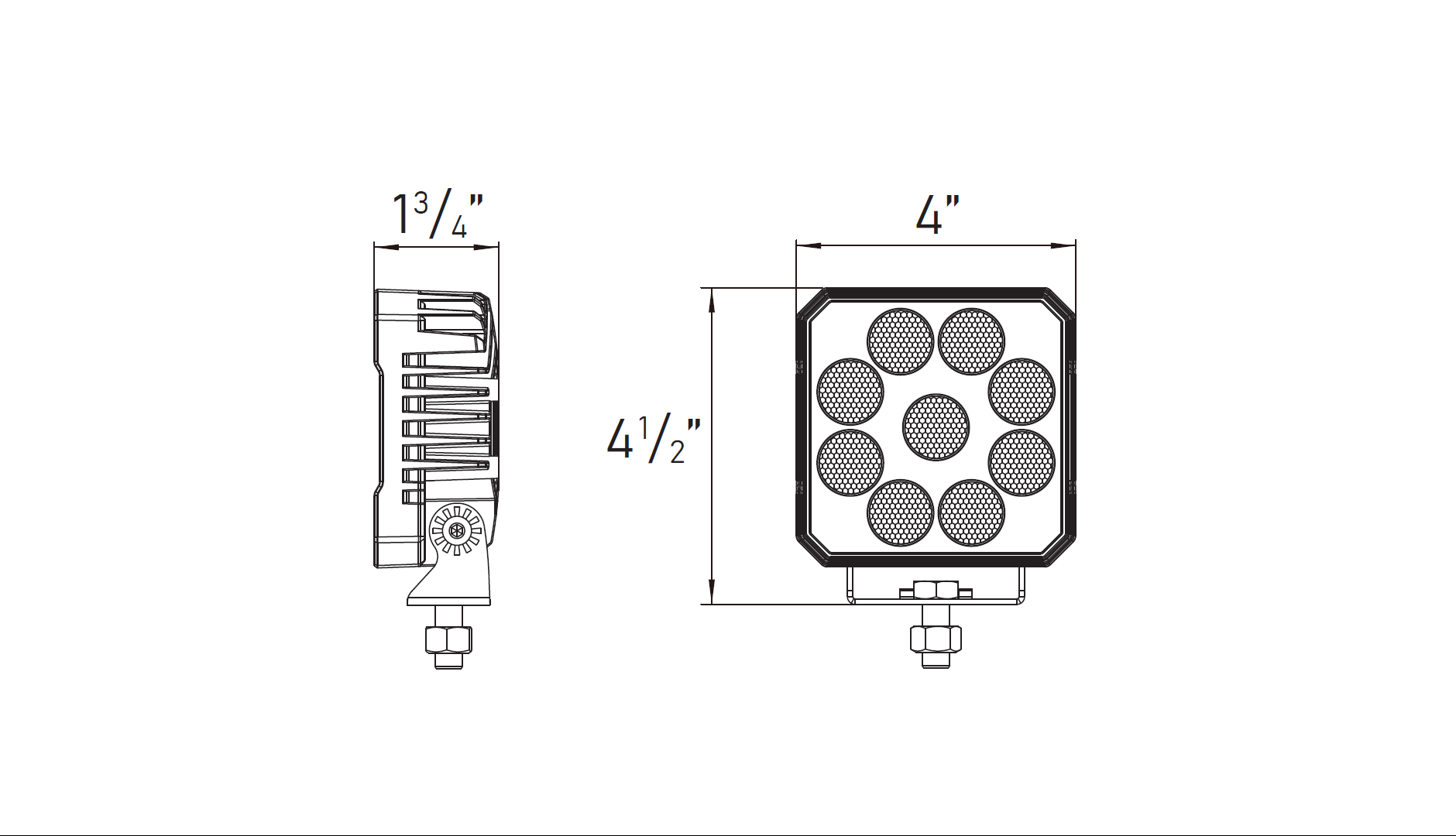 LUMIÈRE DE TRAVAIL À DEL 4" x 4" 5200LM - Récréashop