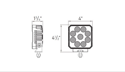 LUMIÈRE DE TRAVAIL À DEL 4" x 4" 5200LM