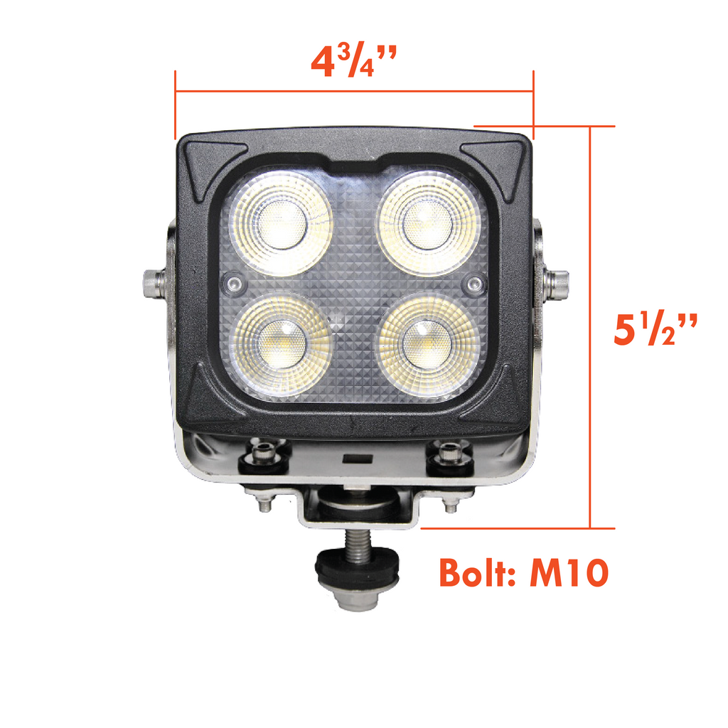LUMIERE DEL CHAUFFANTE 4.75" X 4" AVEC CONNECTEUR DEUTCH - Récréashop