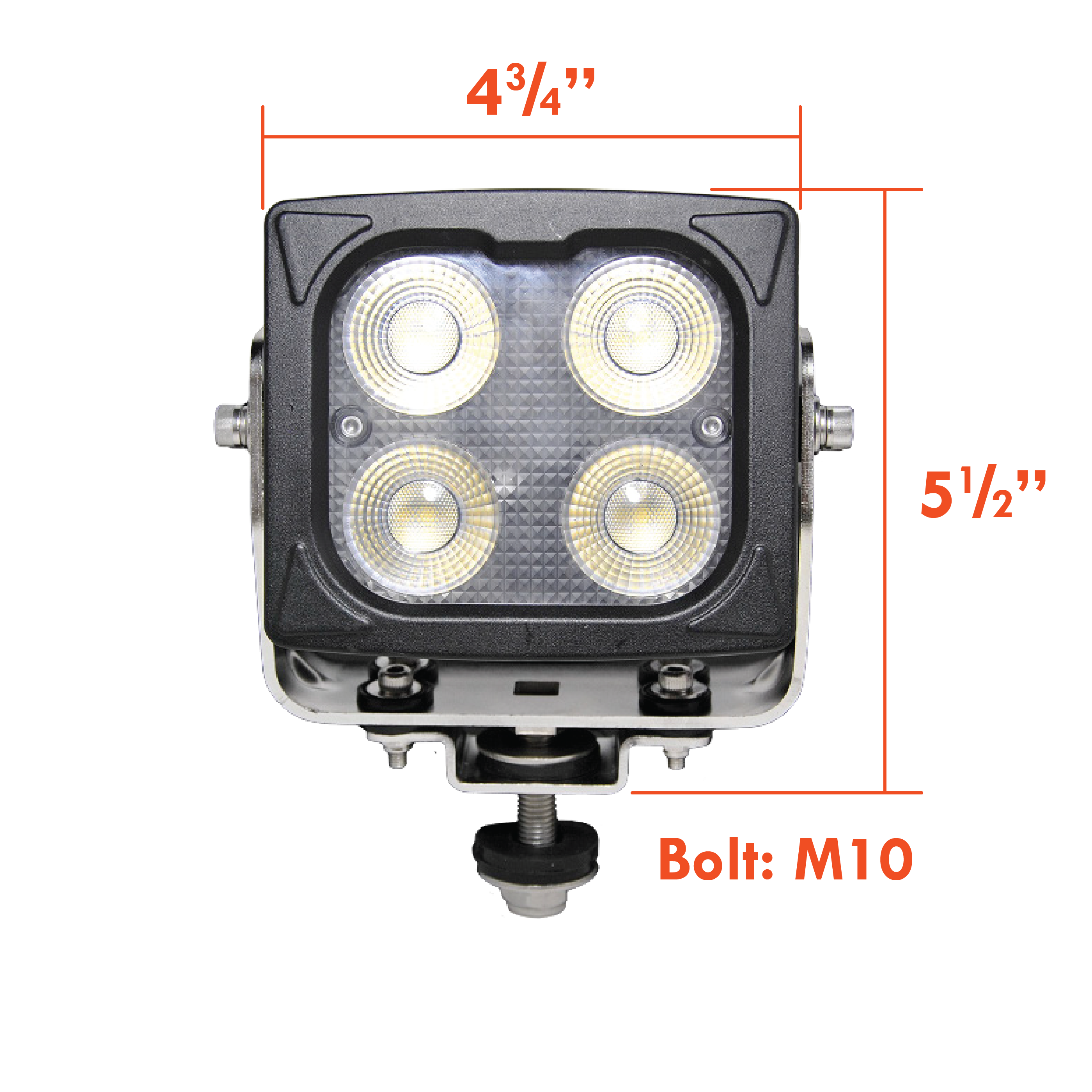LUMIERE DEL CHAUFFANTE 4.75" X 4" AVEC CONNECTEUR DEUTCH - Récréashop
