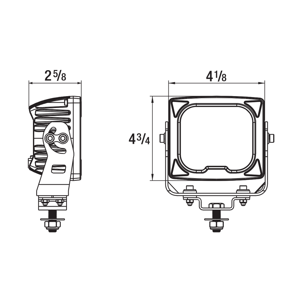 LUMIERE DEL CHAUFFANTE 4.75" X 4" AVEC CONNECTEUR DEUTCH - Récréashop