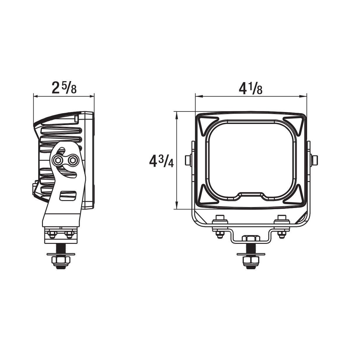 LUMIERE DEL CHAUFFANTE 4.75" X 4" AVEC CONNECTEUR DEUTCH - Récréashop