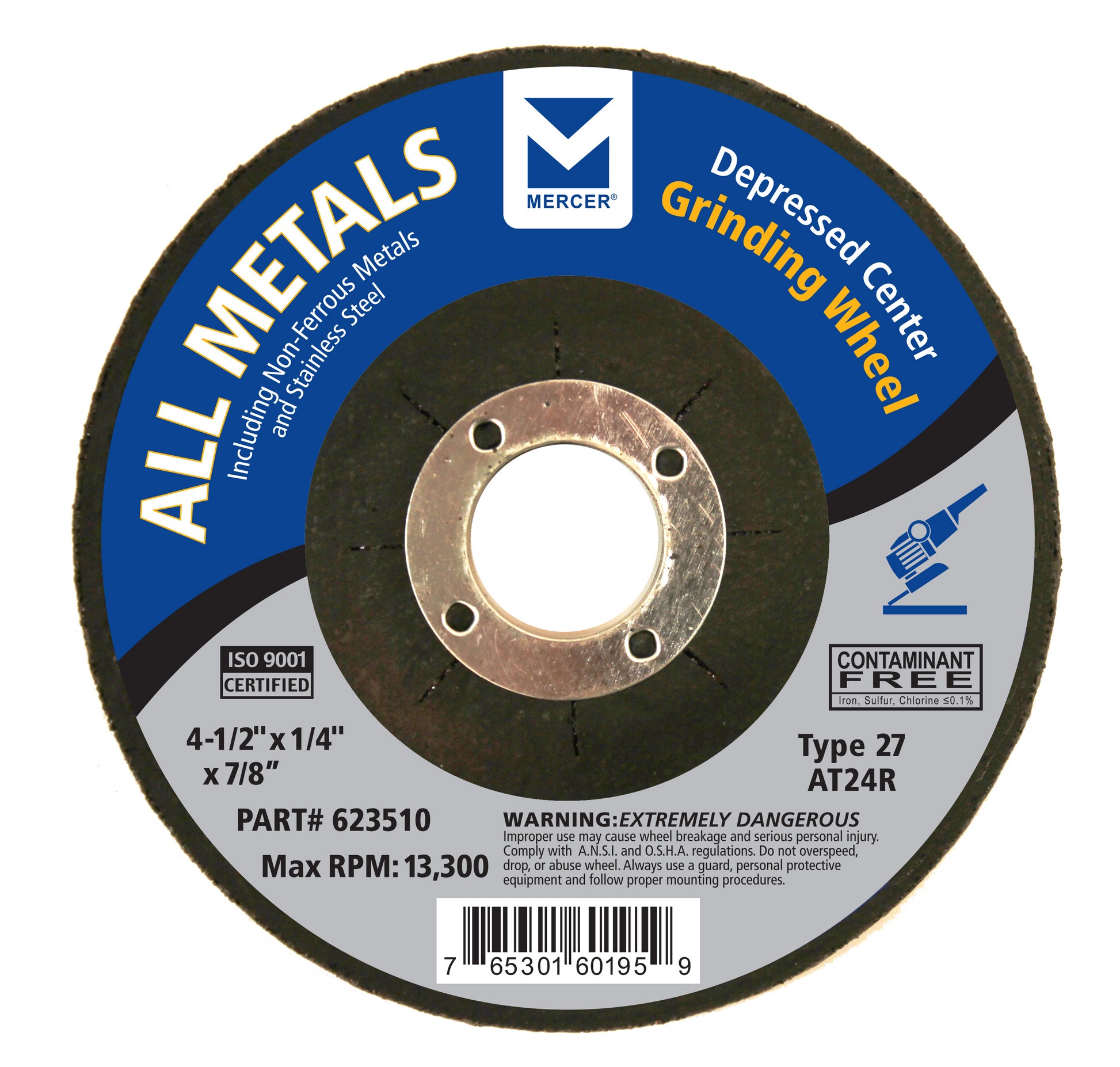 Grinding Wheel for Grinders，Grinding Wheel for Metal ，Aggressive Grinding  for Metal (25 Pack, 4.5 Inch，1/4 Thick, 7/9)