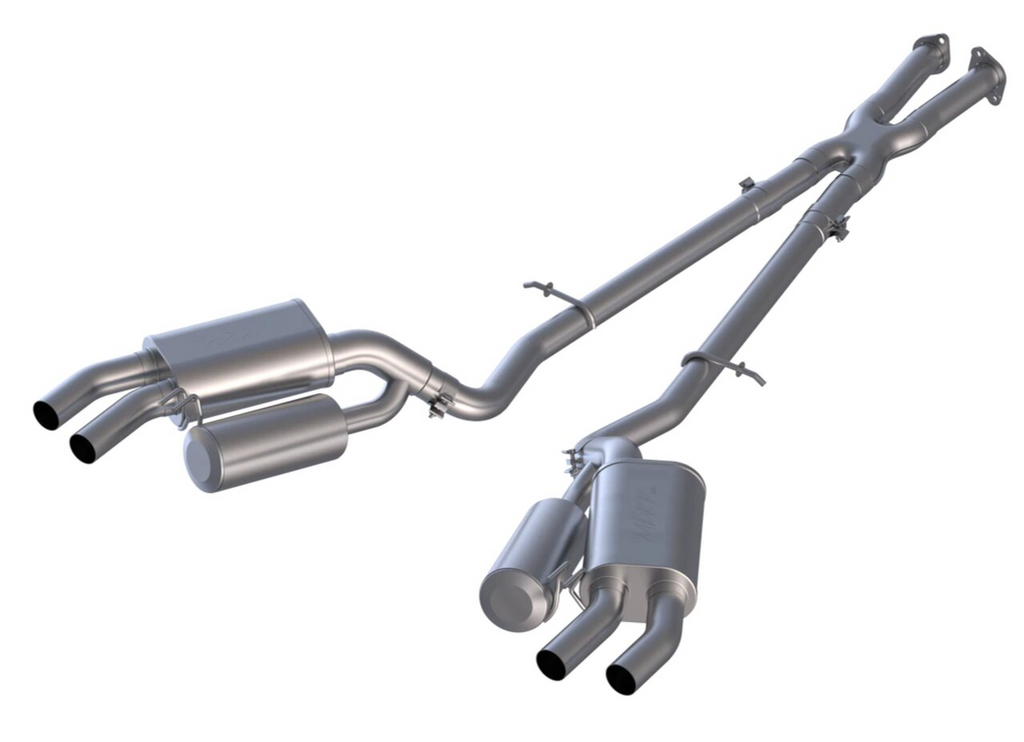 T304 SS 2.5" CatBackDual Rr Exit Stinger 3.3L RWD/AWD 18-21 - Récréashop