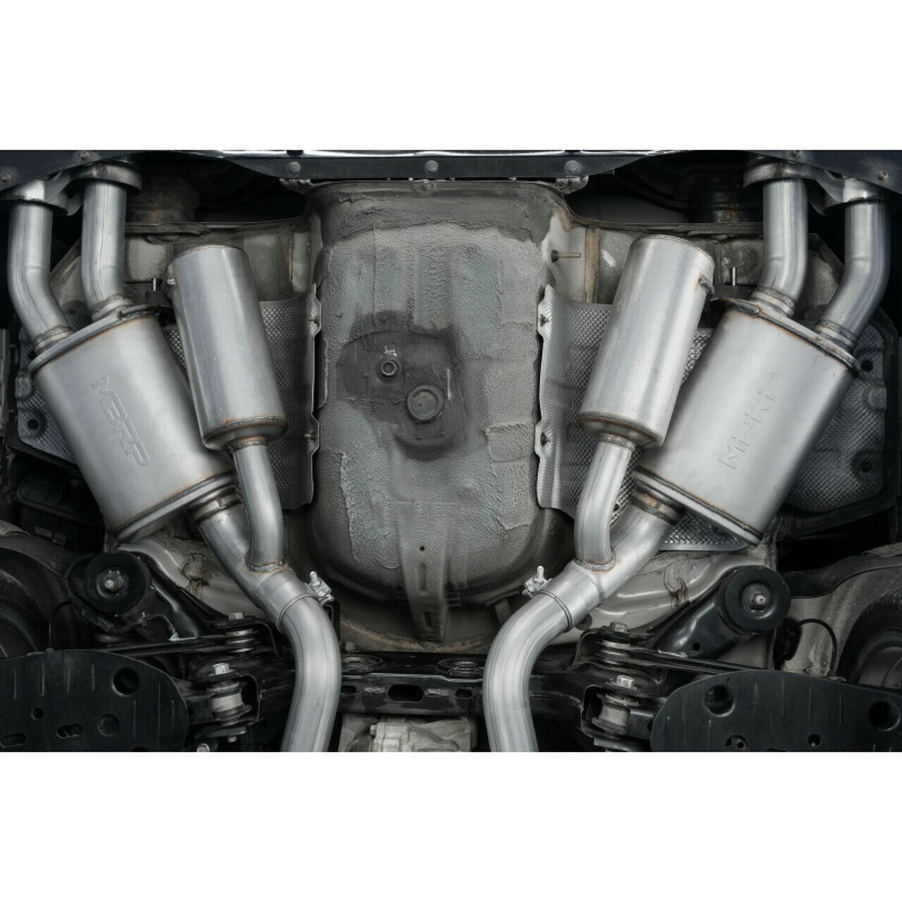 T304 SS 2.5" CatBackDual Rr Exit Stinger 3.3L RWD/AWD 18-21 - Récréashop