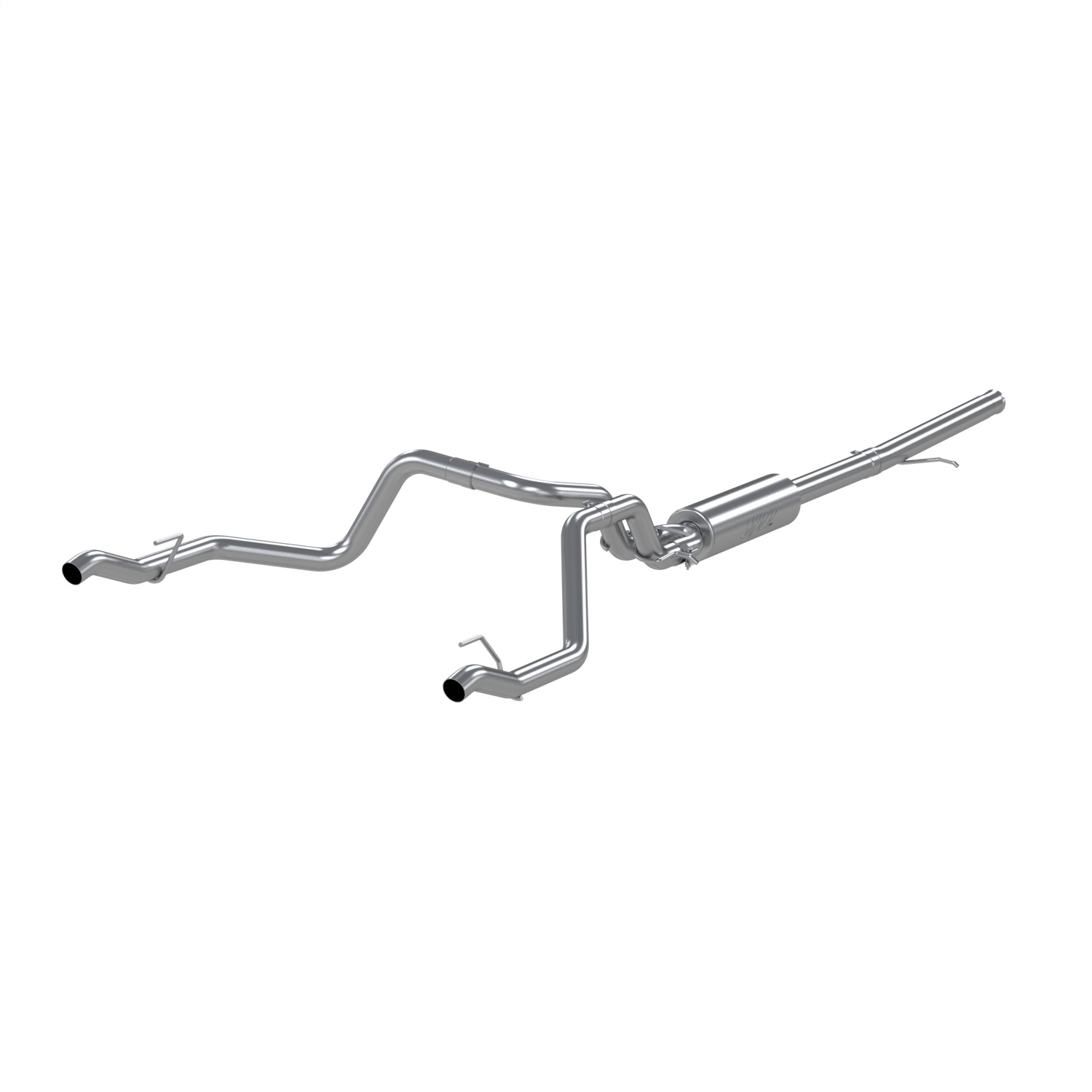 T409 SS 2.5"CatBackDual Rr  1500 Silv/Sierra, 5.3L 19-21 - Récréashop