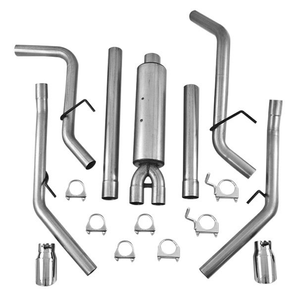 AlumSt 2.5" CatBackDual Split Rr  1500 Classic  19-21 - Récréashop