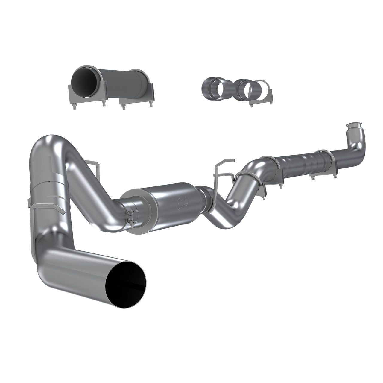 AlumSteel 4"CatBackSingleSide 2500/3500DuramaxClaEC/CC 01-07 - Récréashop